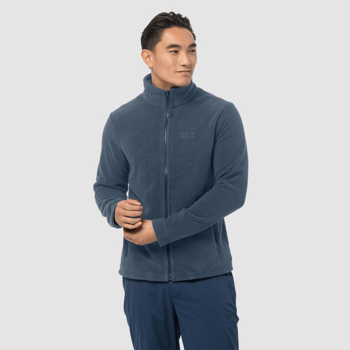 Chamarra Polar Jack Wolfskin Midnight Moon Hombre Grises Azules Mexico-8316579